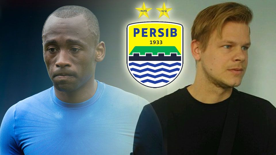 Dua pemain seleksi Persib Bandung, Willie Overtoom dan David Lofquist. Copyright: &copy; Getty Images